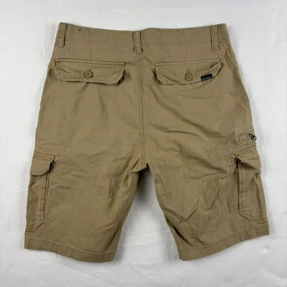 WearFirst Ripstop Cargo Shorts Men’s 34 Khaki Stretch Free Band Hiking Outdoors - Picture 2 of 11
